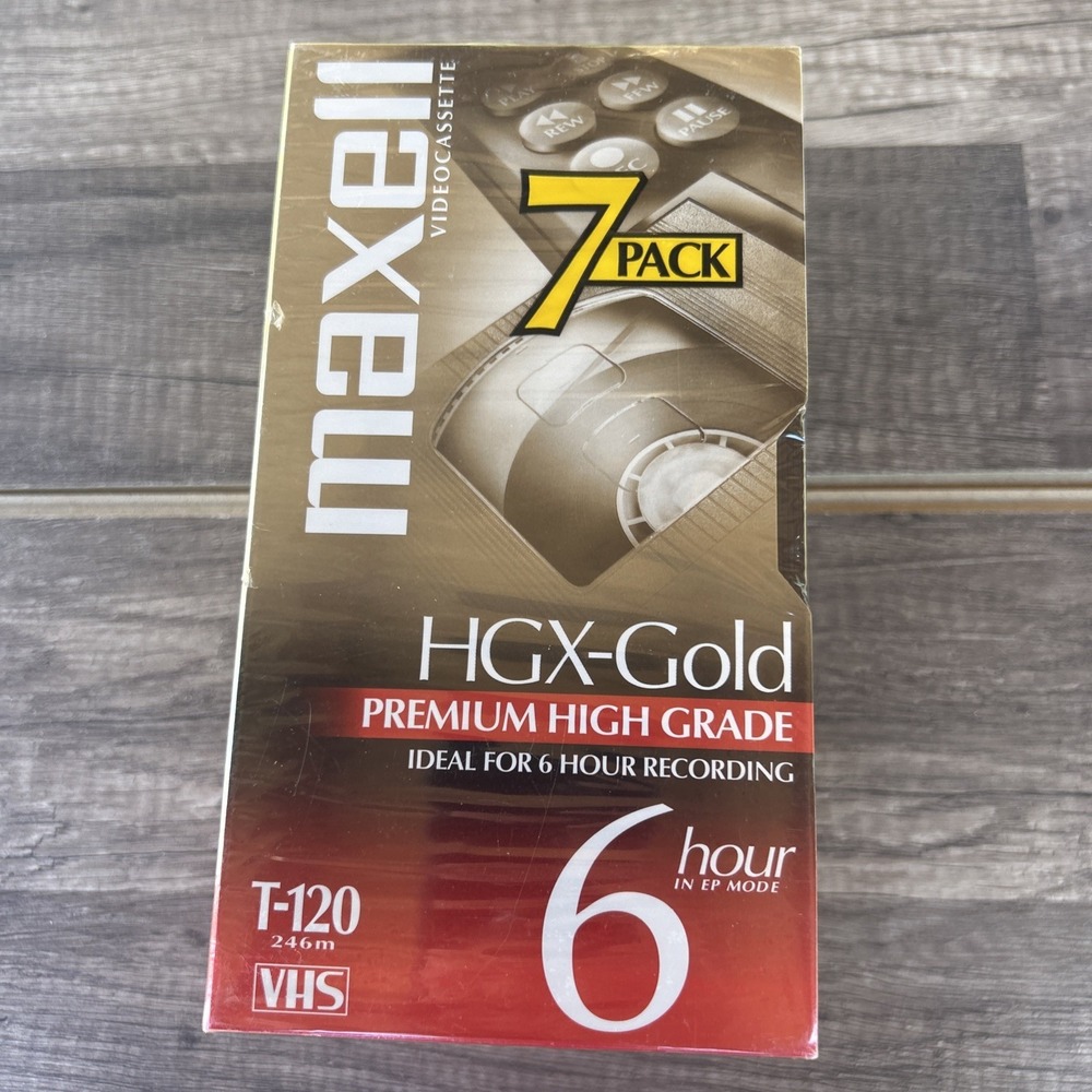 Maxell‎ HGX-Gold Premium High Grade & GX Silver T-120 VHS videocassette 4 Pack